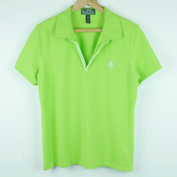 Ralph Lauren XL Polo Shirt Bright Green Golf Preppy Country Club Embroidered 90s - Picture 1 of 5
